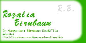 rozalia birnbaum business card